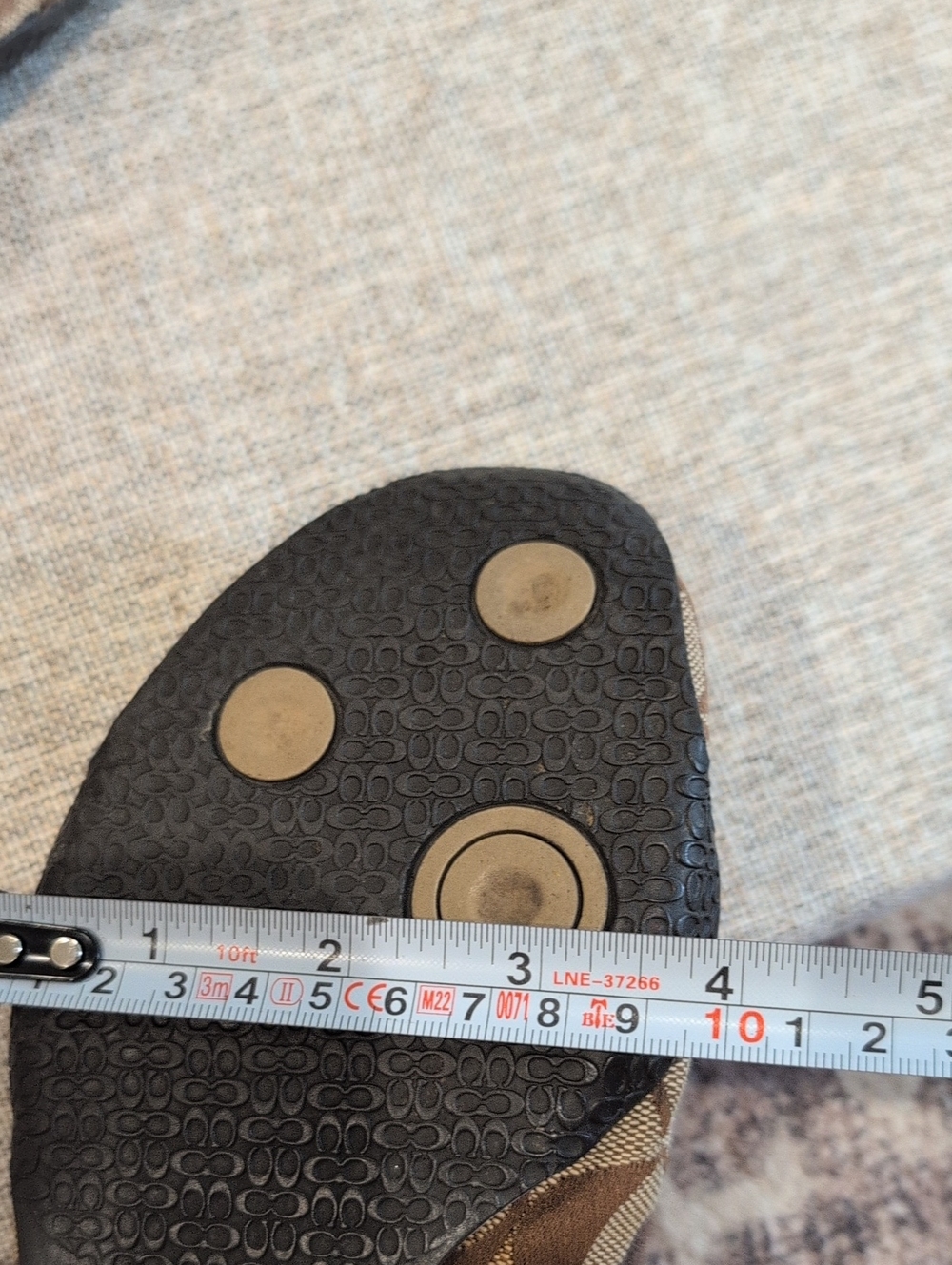 Coach Brown Signature Monogram Sneakers with Gold Toe Detail - Picture 10 of 10